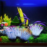 hot【cw】 Glowing Aquarium Sea Anemone Artificial Decoration 1pcs