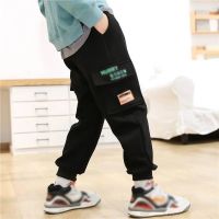 ↂ❧ Fashion Spring Autumn Korean Style Boy Children Leisure Trousers 4-14 Years Cotton Sport Pants Kids Cargo Pants