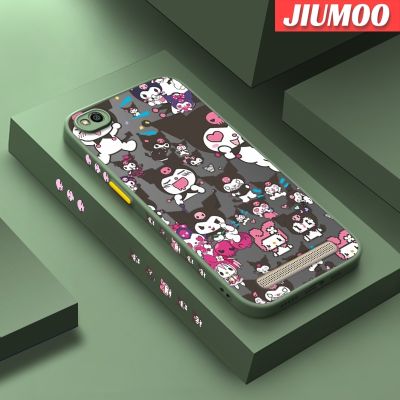 เคส JIUMOO สำหรับ Xiaomi Redmi 5 5A 5 PLus เคสคลุมทั้งหมดเนื้อแข็งลายการ์ตูน Sanrio Kuromi บางเฉียบเคสป้องกันเลนส์กล้องเนื้อนิ่มดีไซน์ใหม่ขอบซิลิโคนกันกระแทก