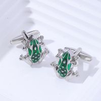 【hot】 Frog Enamel Jewelry Boy Friend Father Dad Husband Mens Cuff Links