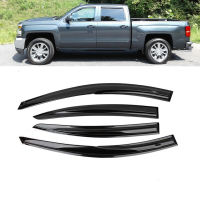 Rain Guards Window Door Visor Weather Shield Wind Deflector กันสาด Shelter สำหรับ Silverado 1500 Crew Cab 2014-2018