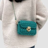 Wool Shoulder Bag Bag Diy Handbag Self- Wide Shoulder Strap Crochet Bag Diy Homemade Handmade Gifts