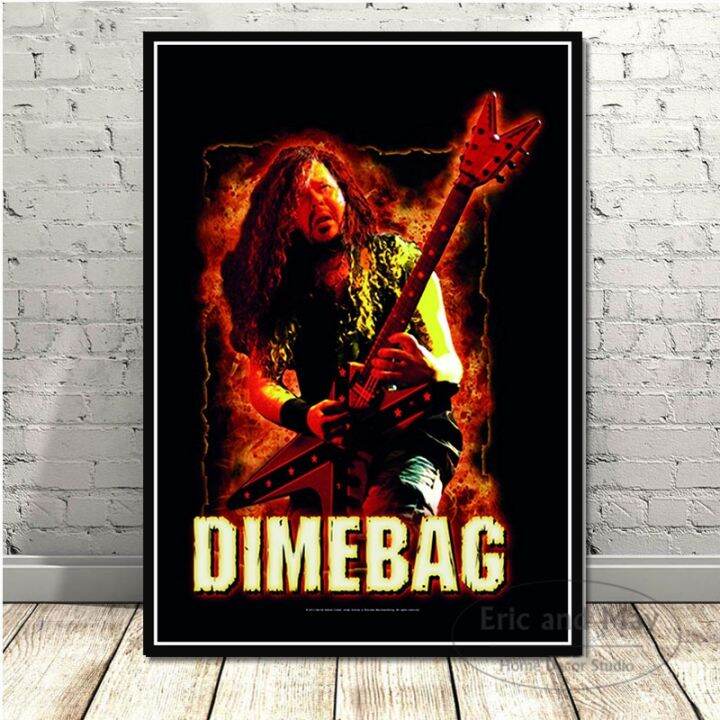 โอซี-อุรุกวัย-dimebag-เพลงวงดนตรีร็อก-darrell-กีตาร์โลหะผ้าใบวาดภาพโปสเตอร์และภาพพิมพ์โปสเตอร์โบราณของตกแต่งบ้านสำหรับตกแต่ง