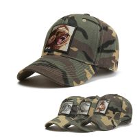 [COD] 2021 new mens and womens outdoor camouflage baseball hat fashion cartoon animal labeling sun peaked