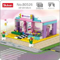 Sluban B0526 City Street Hair Beauty Salon Barber Shop Shampoo Dream Store Mini Blocks Bricks Building Toy for Children no Box