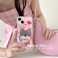 เคสไอโฟนน่ารัก ขายึดสุนัขลายสก๊อตเหมาะสำหรับเคสมือถือ 14promax iPhone13 apple 12/11 ตัวเมีย