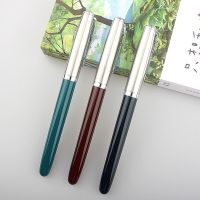 JinHao 86 Fountain Pen Classic Spin Stainless steel plastic blue red Signature Stationery Supplies Ink Pens  Pens