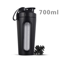 LOGO custom Whey Protein Powder Sports Shaker Bottle Tainless Steel Shaker Bottle Leakproof Gym Nutrition Vacuum Blender Cup