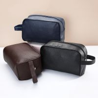 【LZ】❈㍿  Brilljoy-Bolsa cosmética em couro PU para homens e mulheres sacos de viagem maquiagem organizador portátil de cosméticos bolsa de higiene pessoal nova
