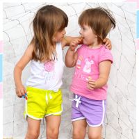 Ready Stock girls short Cotton kids clothing New candy color Childrens beach pants shorts