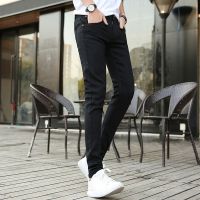 ☑️Size: 28-36 Korean Mens Jeans Youth Elastic Trend Pants Slim Fit Jeans Skinny Jean Jual Uni Murah Seluar Jeans Lelaki牛仔裤男