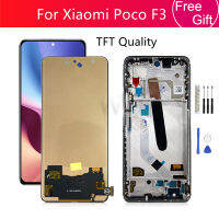 TFT สำหรับเหมาะสำหรับ Xiaomi Poco F3จอแสดงผล Lcd Touch Screen Digitizer สมัชชาที่มีกรอบสำหรับ Poco F3แสดงเปลี่ยนชิ้นส่วน M2012K11AG