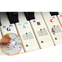 hedeguoji?Piano Stickers for Kids Colorful Transparent Piano Keyboard Stickers Full Set