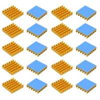 22x22x5mm 20pcs Aluminum Heatsink Radiator Heat sink for Electronic Chip IC MOS Cooling With Thermal Conductive Tape Adhesives  Tape