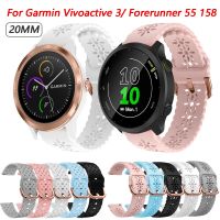 ☫☸☌ Smart Watch Strap For Garmin Vivoactive 3 Venu 2 Plus Band 20mm Correa Forerunner 158 55 Vivomove HR Silicone Bracelet Wristband