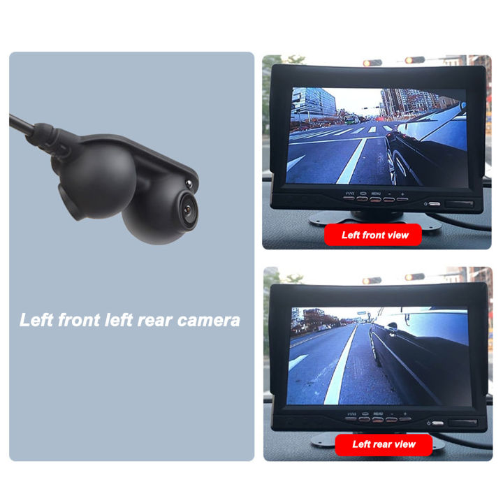 กล้องจุดบอดกันน้ำ-ip68รถยนต์ที่มองกล้องด้านข้างรถมุมมองด้านหน้ามองหลังมุมกว้างสำหรับรถพ่วงตู้รถบรรทุก-rv