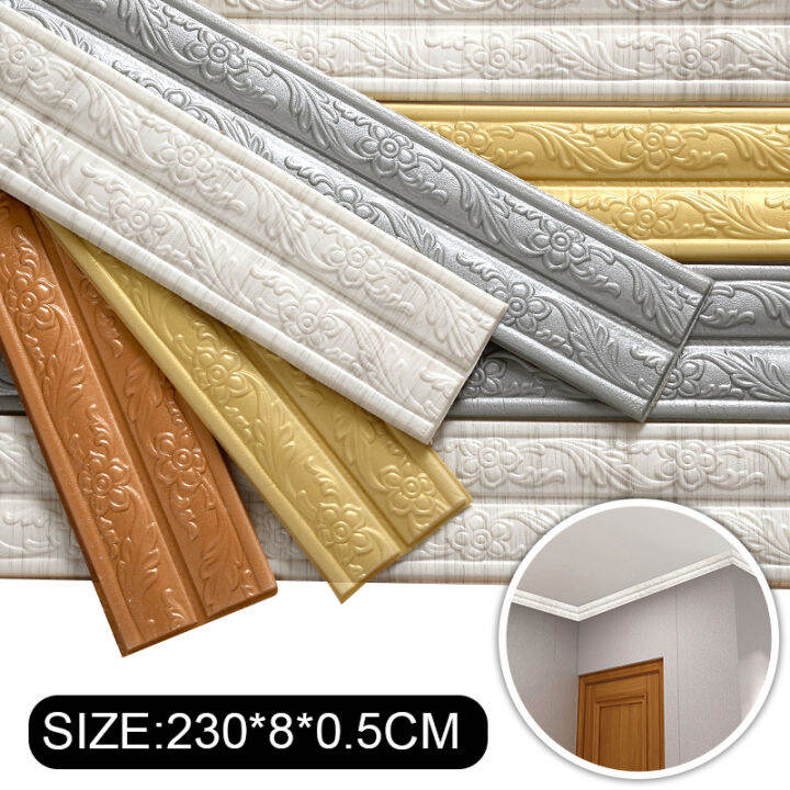 2 3m 3d Pattern Cornesa Kurnisa Ceiling Sticker Wallpaper Waistline