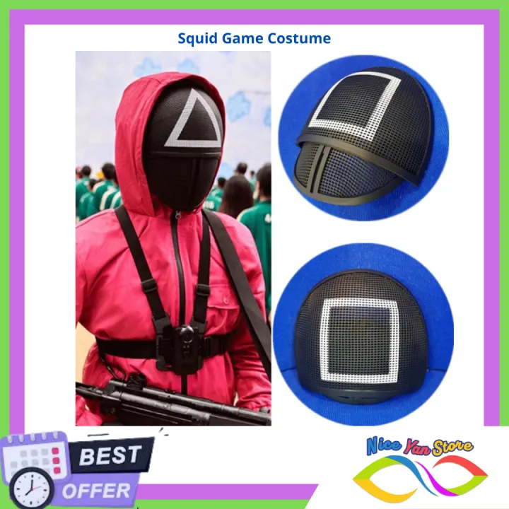 Nice Yan Squid Game Costume Squid Gamemask COS Cosplay Pretends To Play