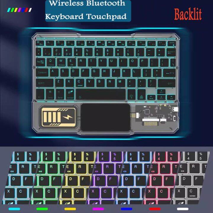 MultiDevice Crystal Clear Backlit Keyboard for Vivo Pad 11Inch