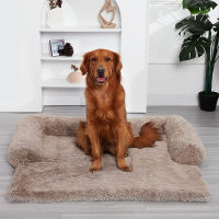 Calming Dog Bed Sleeping Mat Winter Cat Bed Square Cuddler Beds Soft Fluffy Plush Puppy Cushion for Small Medium Large Dogs Cats