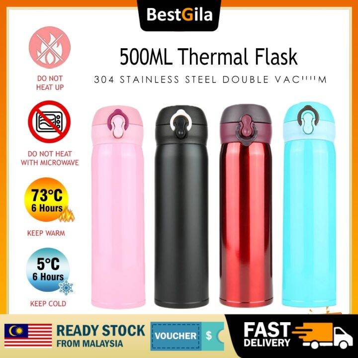 BestGila Malaysia SUS 304 Stainless Steel RustFree 500ML Thermo Water