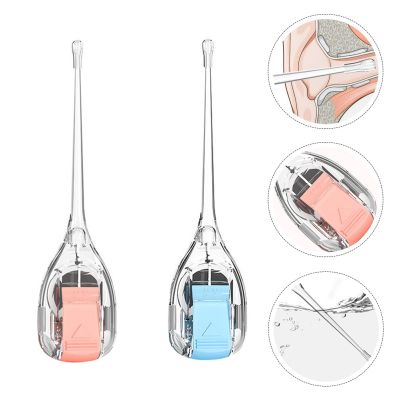 2 Pcs Scraper Earwax Removal Tools Baby Spoon Silicone Care Earpick Abs Earpicks Spoons Cleaning