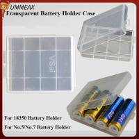 UMMEAX พลาสติกทำจากพลาสติก กล่องใส่แบตเตอรี่ กันลื่น 4 AA AAA เคสสำหรับ No.5/No.7Battery ที่มีคุณภาพสูง สีสันสดใส ที่เก็บที่ใส่แบตเตอรี่ แบตเตอรี่18650