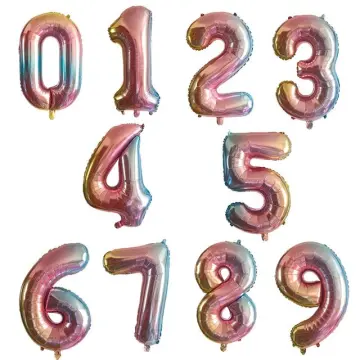 2pcs 30/40 inch Slim Rose Gold Number 20 Foil Helium Balloons
