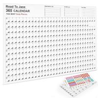 Calendar Wall 2024 New Yearly Daily Schedule Planner Sheet Paper 365 Day Plan Annual Hanging Planning Weekly Agenda Pad Month 12