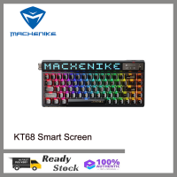 Machenike KT68 Pro สมาร์ทหน้าจอใสคีย์บอร์ดแบบกลไก65% ฟอร์มแฟคเตอร์ Gateron ขั้วโลกเหนือ2.0สวิตช์คีย์บอร์ดบลูทูธไร้สาย Swapable RGB Backlit Tri-Mode