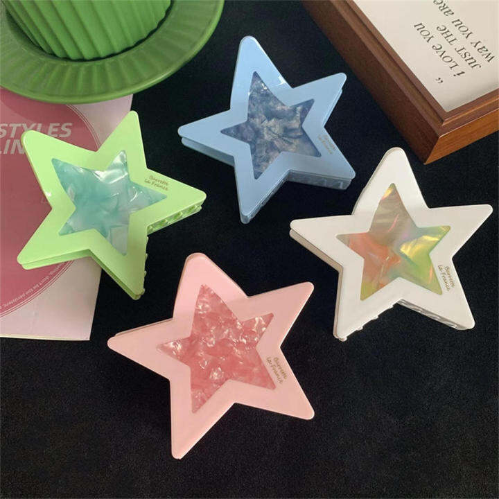 five-pointed-star-hair-tool-womens-hair-accessories-acetate-hair-accessories-star-shape-hair-claw-candy-color-hair-clip