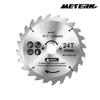 Meterk ใบมีดเลื่อยวงกลม TCT 6-1/2นิ้ว165มม.,ไม้24ฟันจานตัดสำหรับตัดแข็ง &amp; ไม้เนื้ออ่อน,Chipboard &amp; ไม้อัด,อาร์เบอร์20มม