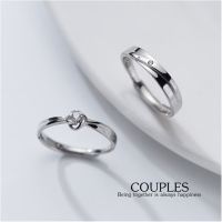 s925 Couples ring 11 แหวนคู่รักเงินแท้ กุหลาบ ประดับด้วย Cubic Zirconia (CZ) ใส่สบาย เป็นมิตรกับผิว ปรับขนาดได้