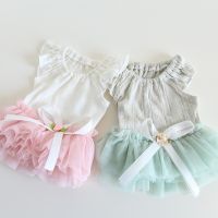 New Dog Cat Dress Tutu Jacquard Design Pet Puppy Skirt Spring/Summer Clothes Outfit 5 Sizes 3 Color Dresses