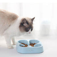 1pc Cat Bowls Slow Food Feeding Bowl For Dogs And Cats Anti-slip Anti-skid High Quality Cat Feeders Multi-spaced Reusable Bowls