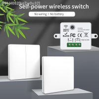 SIXWGH 433Mhz Wireless Wall Switches 1 gang 1 way No Battery Required Self-Powered Waterproof Remote Control Light Switch