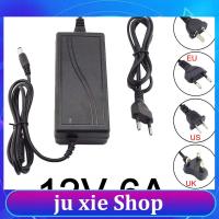 JuXie store 12V 6A 6000Ma Power Supply Ac Dc Adapter Converter Charger 100-240Vled Transformer Charging  12Volt For Led Light