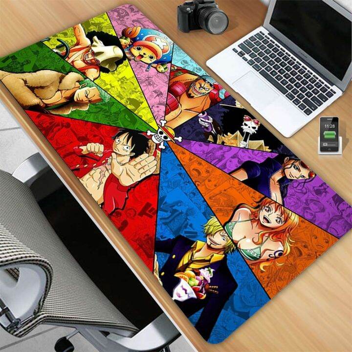 Anime Gaming Mouse Pad One Piece Large Mause Pad Keyboard Gamer Rubber