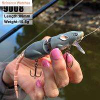 SCIROCCO Wobbler 15.5G 2 Section เหยื่อตกปลา Pesca Bass เหยื่อตกปลาตกปลาเหยื่อรูปปลาซิวการแก้ไขของเทียมเมาส์หลายส่วนเหยื่อตกปลาลอยน้ำหนู Wakebait Wakebait ว่ายน้ำเหยื่อล่อเมาส์หนู