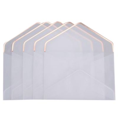 20Pcs/Set Hot Stamping Printing Paper Envelope Transparent Paper Envelope Wedding Letter Invitation Anniversary