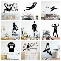 Large Football Soccer Custom Name vinyl Wall Sticker FC Decals For Kids boys Room Mural Bedroom decor Wall Decal Stickers Stickers