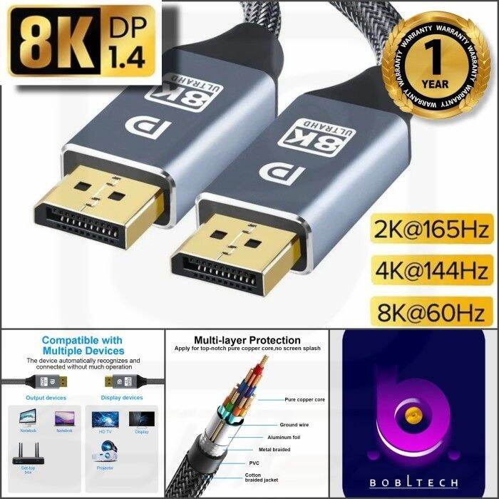Ultimate Kabel DisplayPort DP 1.4 8K UHD Display Port Monitor Ultra ...