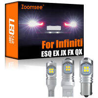 Zoomsee 2ชิ้นสีขาวย้อนกลับ LED สำหรับ Infiniti QX50 QX60 QX70 QX80 ESQ EX35 FX35 FX45 FX37 C An BUS ภายนอกสำรองไฟท้าย