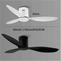 Nordic industrial ceiling fan simple hanging fan no lights 52 inch creative pendant fan for dining room bedroom Exhaust Fans