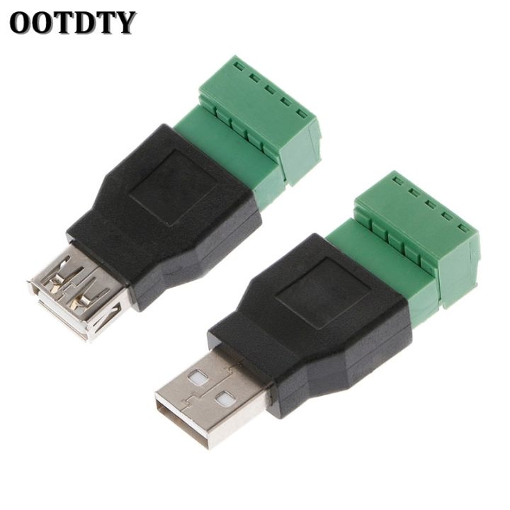 sought-after-ootdty-2ชิ้น-usb-ตัวเมียกับขั้วต่อแบบเกลียวปลั๊ก-usb-พร้อมขั้วต่อ-usb2-0แจ็คตัวเมีย-usb-ตัวเมียกับขั้วต่อตัวเมีย