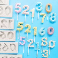 0-9 Numbers Shape Lolli Silicone Mold 3D Hand Made Sucker Sticks Chocolate Cake Jelly Candy Mold With Sticks Party Decoration Bread Cake  Cookie Acces