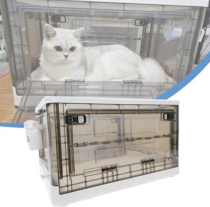 55L Puppy Incubator Oxygen Cage Large Brooder Nursery With Wheels