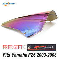 ElvenตาสำหรับYamaha FZ6 2003 2004 2005 2006 2007 2008 อุปกรณ์มอเตอร์ไซค์ฟองคู่F Airingกระจกหน้ากระจกFZ 6 03 04 05 06 07 08 ลมVisorสปอยเลอร์D Eflector