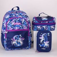 ✺ Australian smiggle นักเรียนประถมลดภาระกระเป๋านักเรียน blue Pegasus กระเป๋าเป้สะพายหลังการ์ตูนเจ้าหญิงสาว