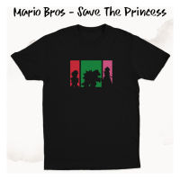 เสื้อยืด พิมพ์ลาย Mario Bros K0205 สไตล์เจ้าหญิงS-5XL